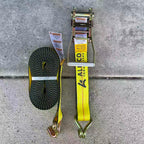 2" X 30' Ratchet Strap with Double Finger Hooks