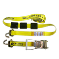 12' X 2" Car Transport ratchet Strap with 3 swivel finger hooks