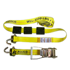 12' X 2" Car Transport ratchet Strap with 3 swivel finger hooks