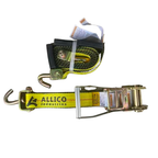 12' X 2" Car Transport ratchet Strap with 3 swivel finger hooks