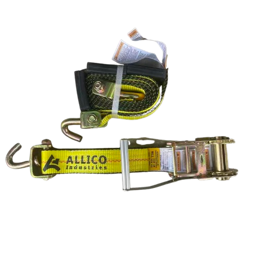 12' X 2" Car Transport ratchet Strap with 3 swivel finger hooks