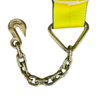 4" X 30' Winch Strap with G-70 5/8" Chain tail and Grab Hook