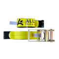 4" X 30' Winch Strap with 12" Heavy Duty Ratchet with Flat Hooks
